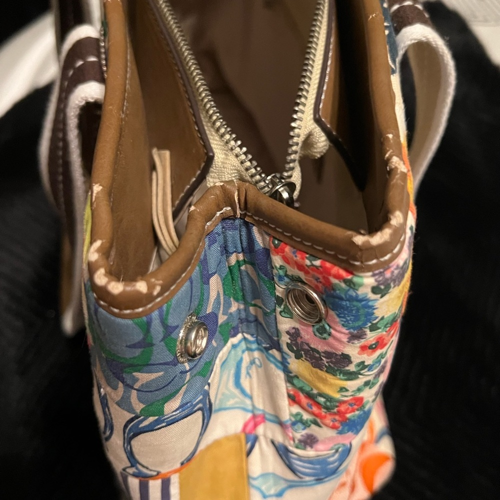 Multi colored patchwork Coach bag - Picture 11 of 12